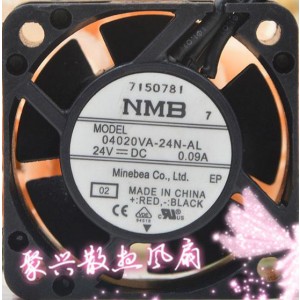 NMB 04020VA-24N-AL 24V 0.09A 3 wires Cooling Fan